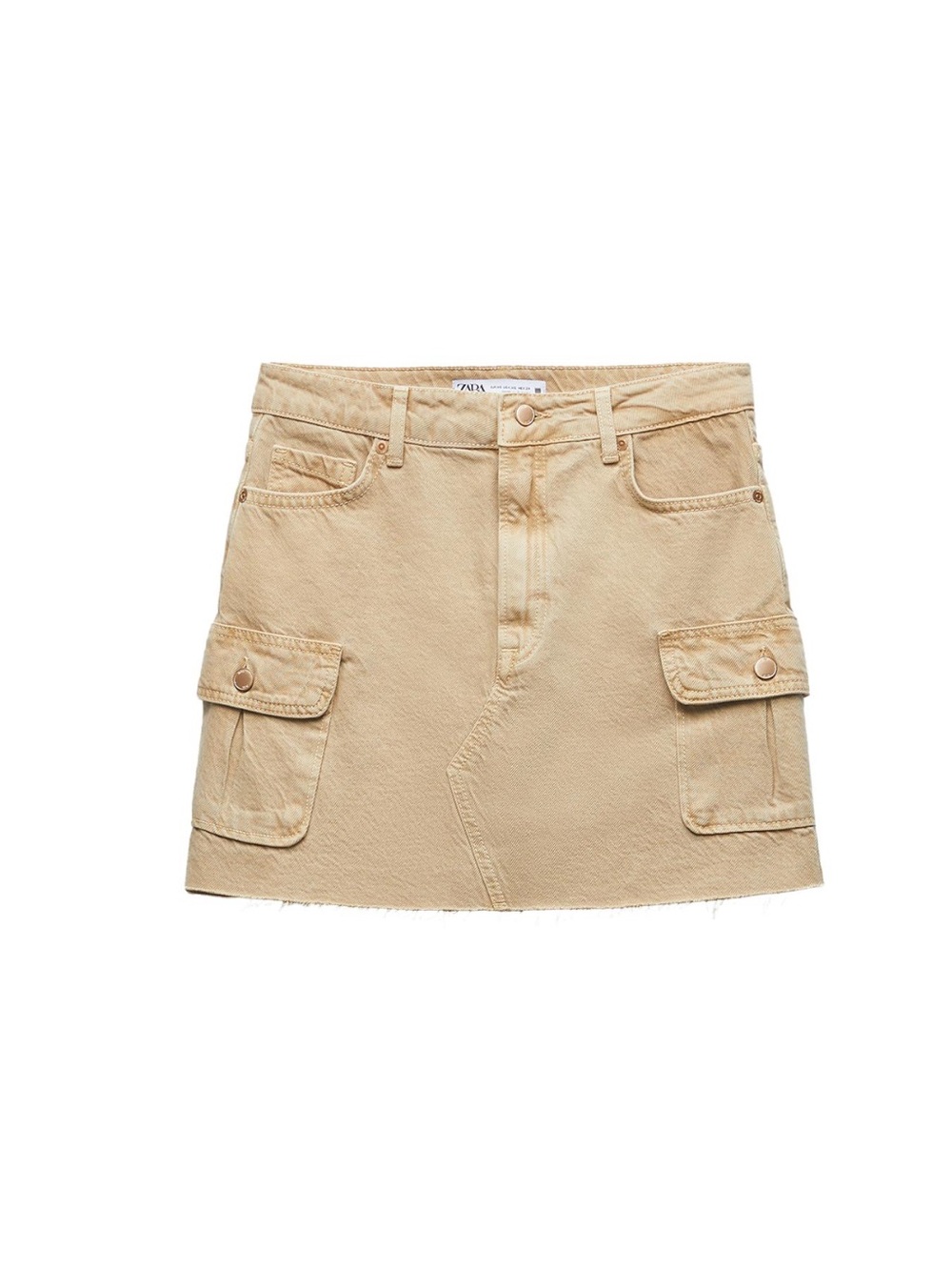 Zara denim cargo mini skirt